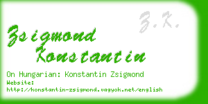 zsigmond konstantin business card
